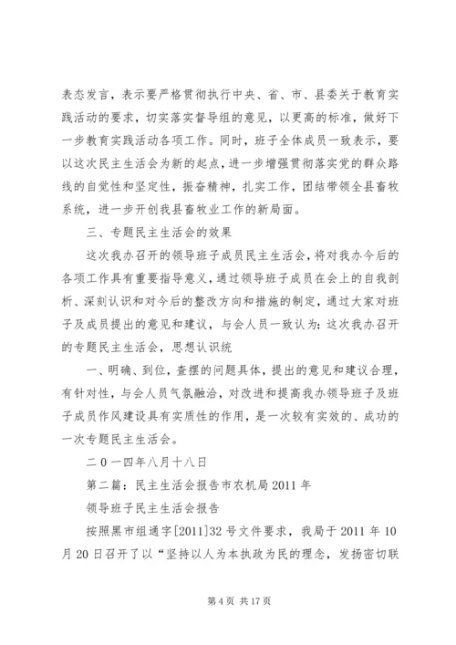 民主生活会专题报告 (3).docx