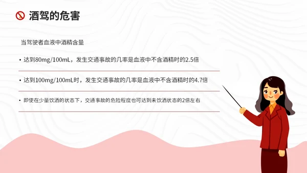红色简约风珍爱生命远离酒驾拒绝酒驾宣传教育培训ppt