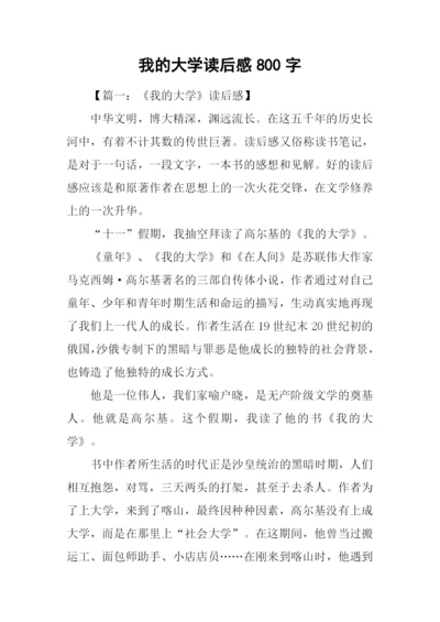 我的大学读后感800字.docx