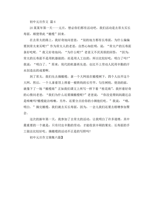 初中元旦作文锦集六篇.docx