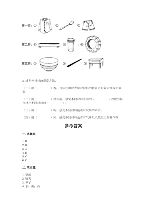 教科版二年级上册科学期末测试卷带答案（培优a卷）.docx