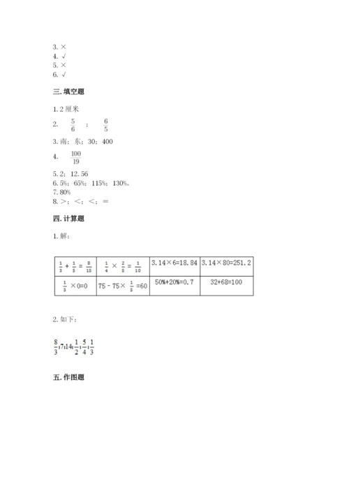 小学六年级数学上册期末考试卷【必考】.docx