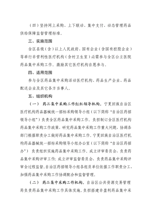 宁夏回族药品集中采购实施专项方案.docx