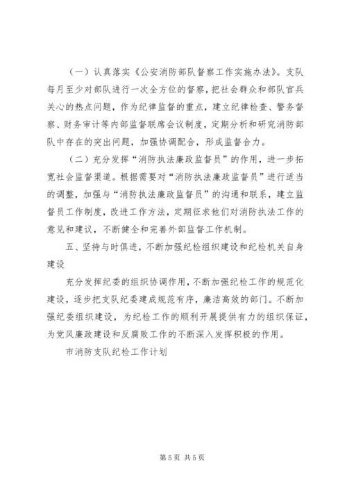 市消防支队纪检工作计划 (2).docx