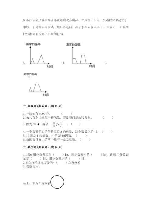 人教版五年级下册数学期末测试卷新版.docx