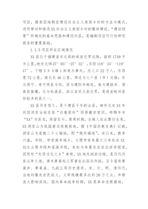 美丽乡村可行性研究报告.docx