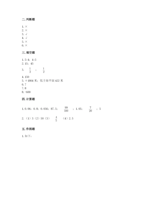 人教版六年级下册数学期末测试卷及一套完整答案.docx