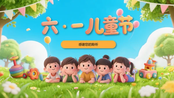 黄色六一儿童节活动策划通用PPT模板