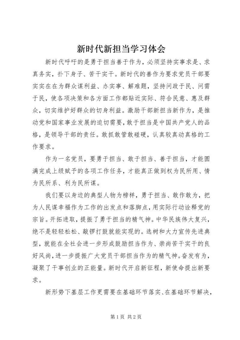 新时代新担当学习体会.docx