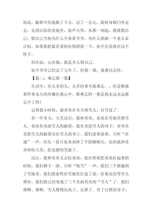 难忘的一幕作文600字.docx