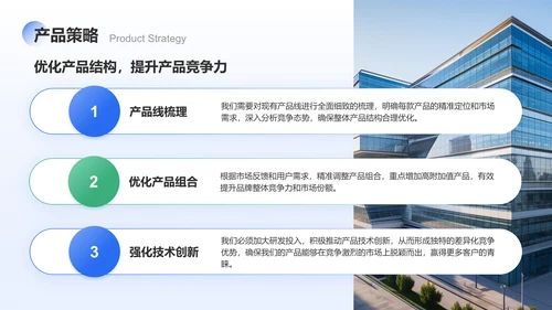 蓝色3D风核心业务推进报告PPT模板