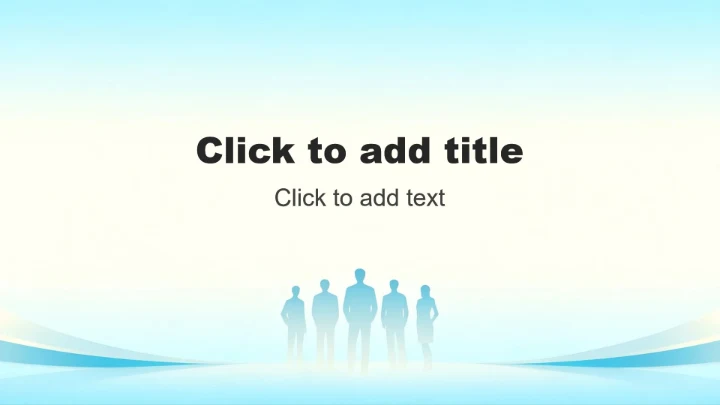 蓝色清新简约风团队成员介绍企业培训PPT主题模板