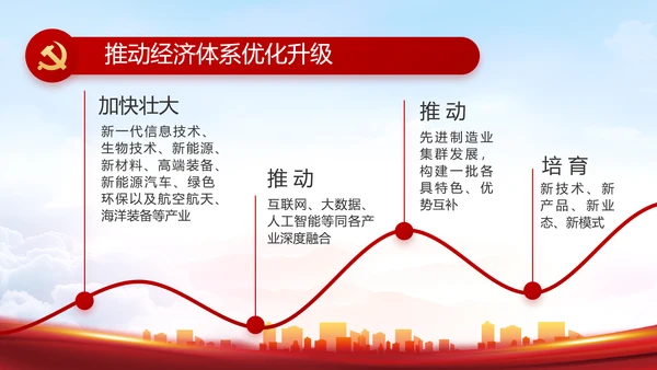 红色大气乡镇党建述职报告动态PPT