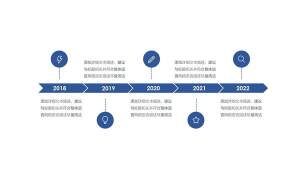 时间轴商务企业发展历程公司简介ppt模板