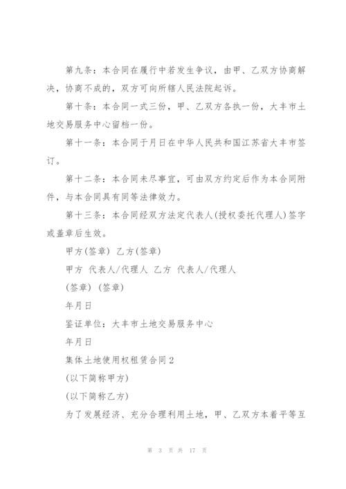 集体土地使用权租赁合同模板.docx