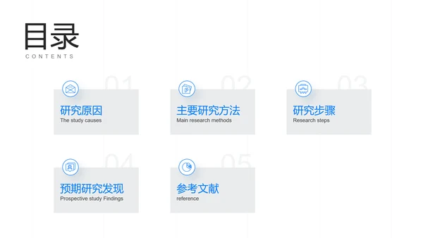 蓝色现代商务国际文化语言研究PPT模板