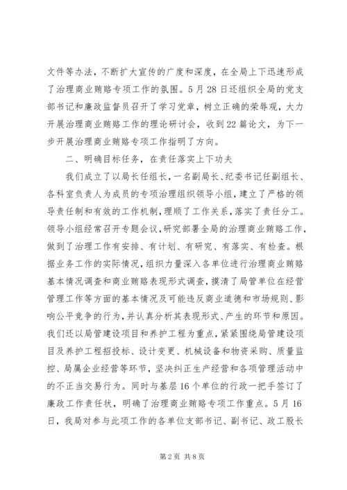 公路管理局治理商业贿赂专项工作交流材料.docx