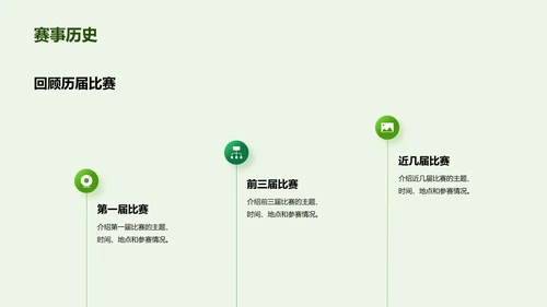 绿色商务现代年度体育大赛总结PPT模板