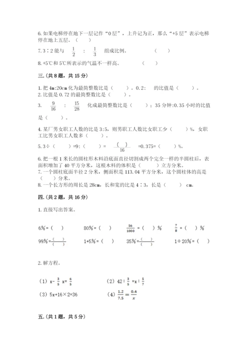 苏教版数学六年级下册试题期末模拟检测卷（各地真题）.docx