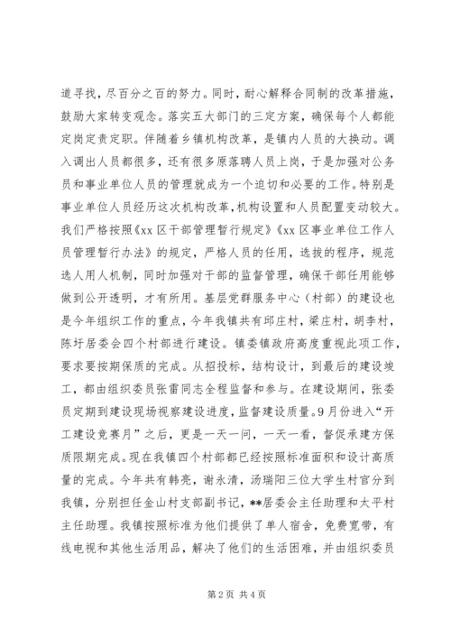 乡镇某年组织工作总结.docx