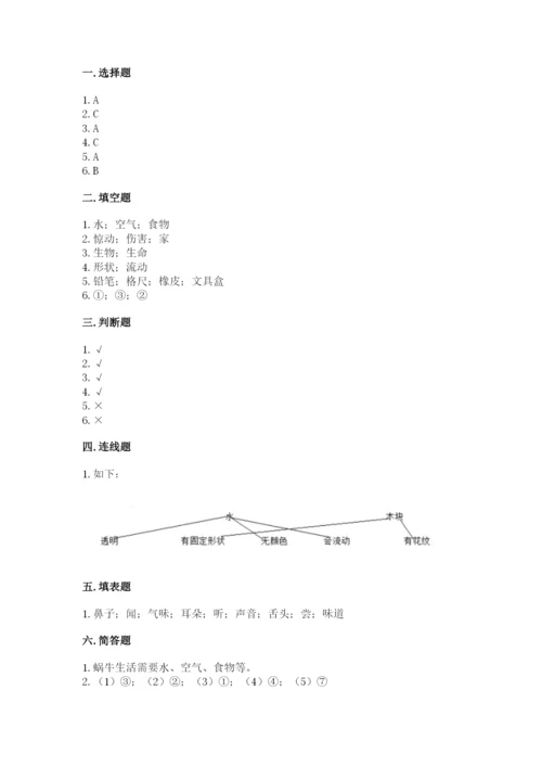 教科版一年级下册科学期末测试卷及参考答案（研优卷）.docx