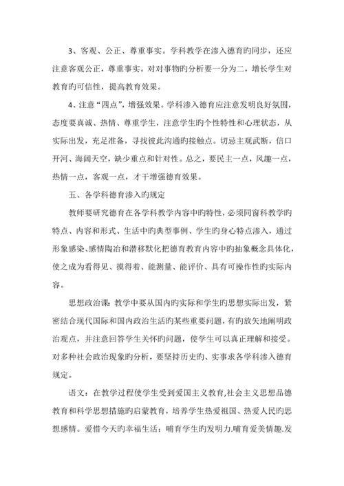 德育学科渗透专题方案.docx