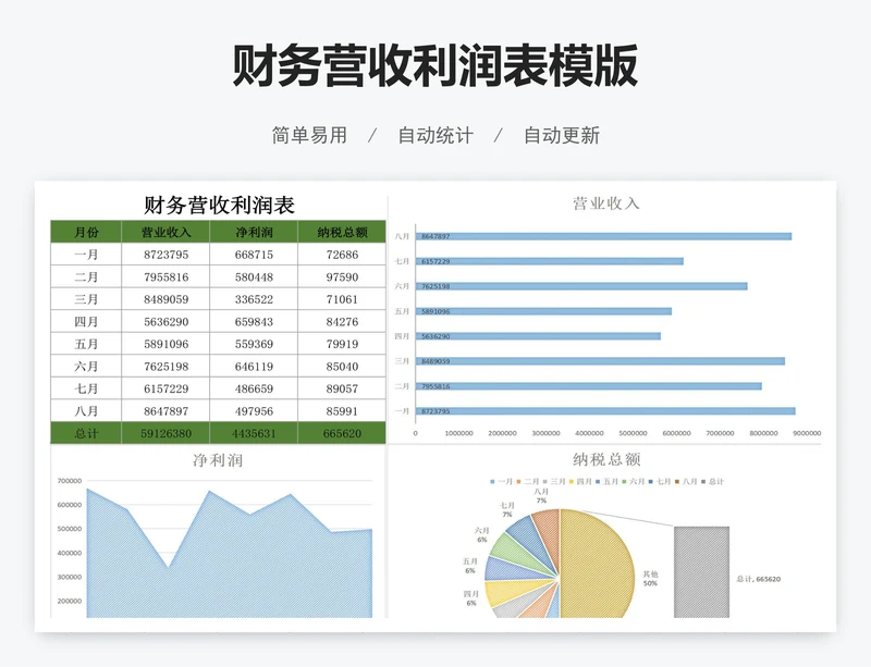 财务营收利润表模版