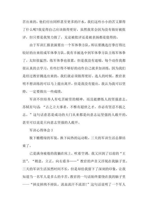 初中军训个人总结范文5篇.docx