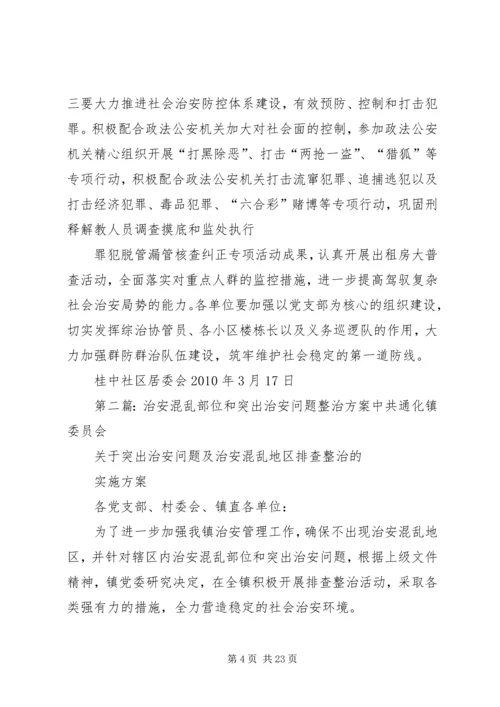 桂中社区整治治安混乱地区和突出治安工作计划(精).docx