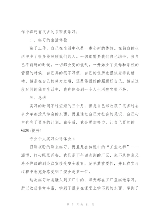 专业个人实习心得体会2022.docx