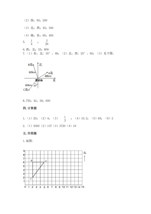 人教版六年级上册数学 期中测试卷新版.docx