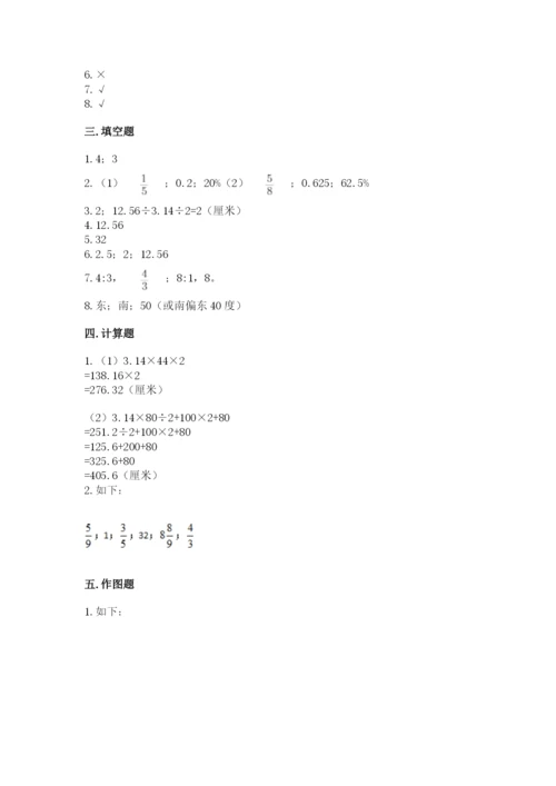 小学数学六年级上册期末卷附参考答案（模拟题）.docx