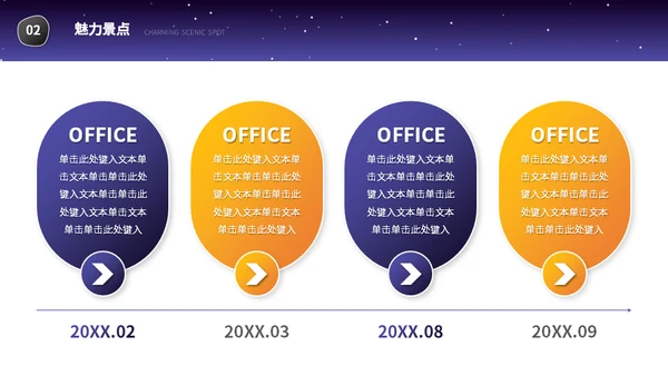 广东印象介绍霓虹夜景通用PPT模板