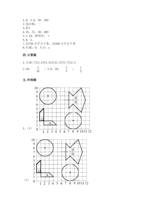 人教版六年级上册数学期末测试卷带答案（轻巧夺冠）.docx