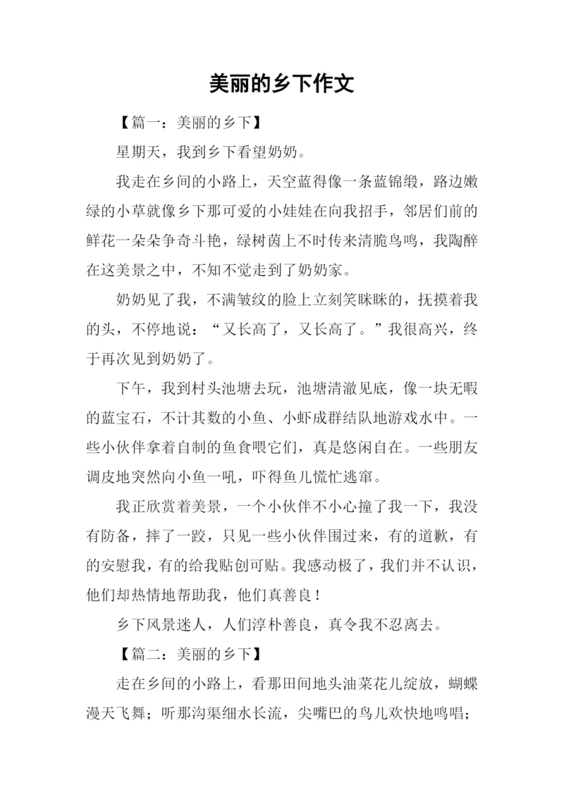 美丽的乡下作文.docx