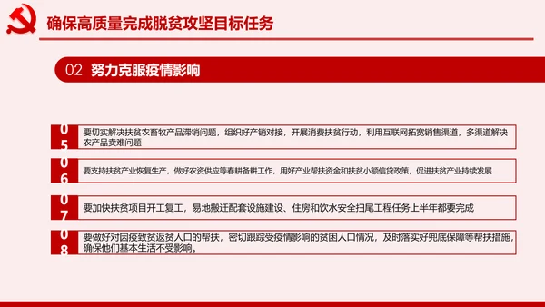 学习决战决胜脱贫攻坚座谈会重要讲话PPT模板