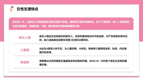 女性生理健康知识科普PPT模板