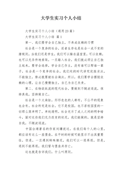 大学生实习个人小结.docx