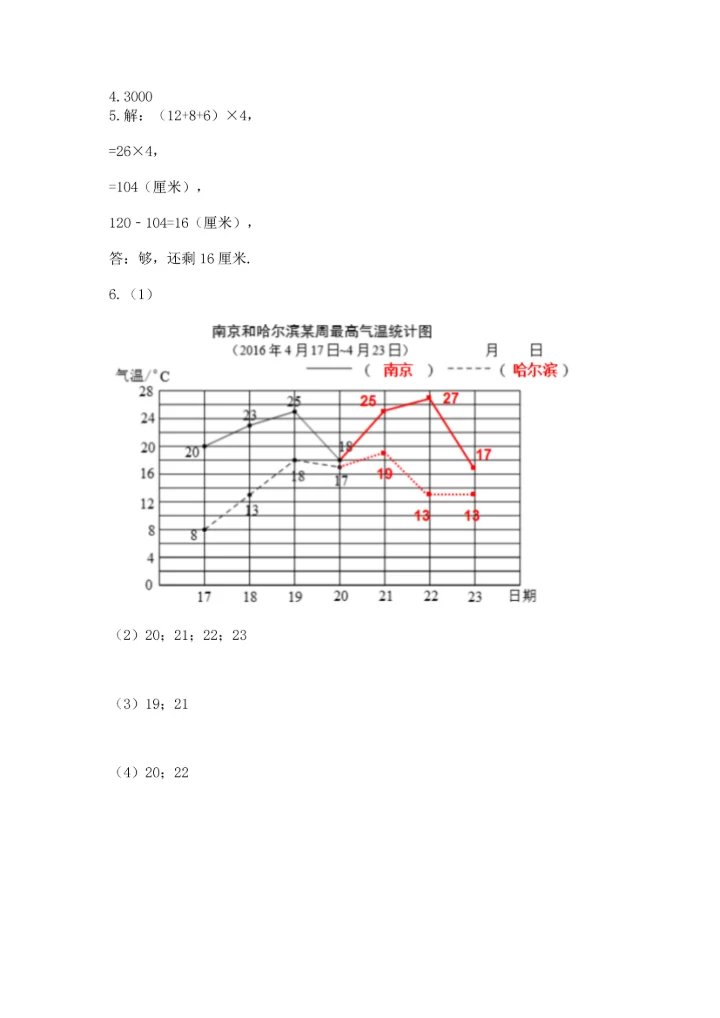 人教版五年级下册数学期末测试卷附答案下载.docx