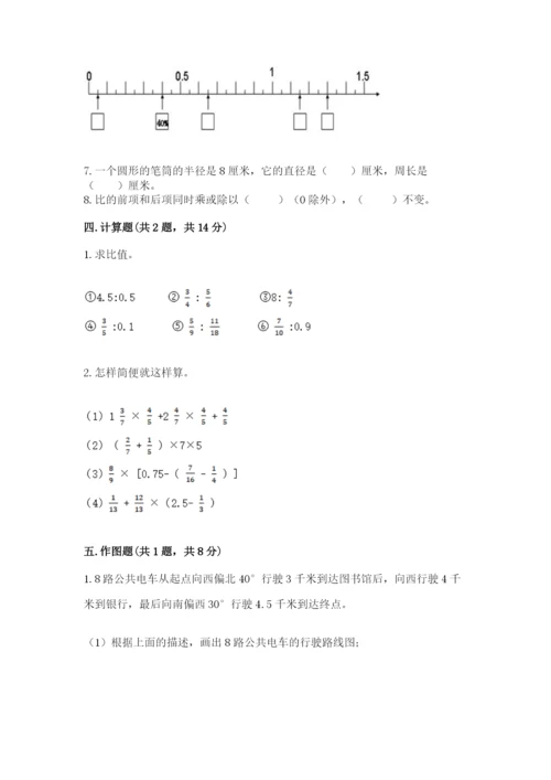 小学六年级数学上册期末考试卷附答案【名师推荐】.docx