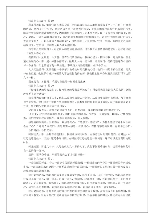 懂得作文500字
