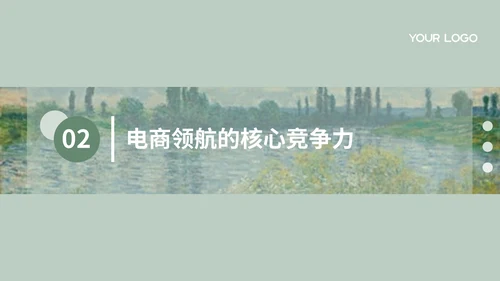 绿色清新风电商企业简介PPT模板