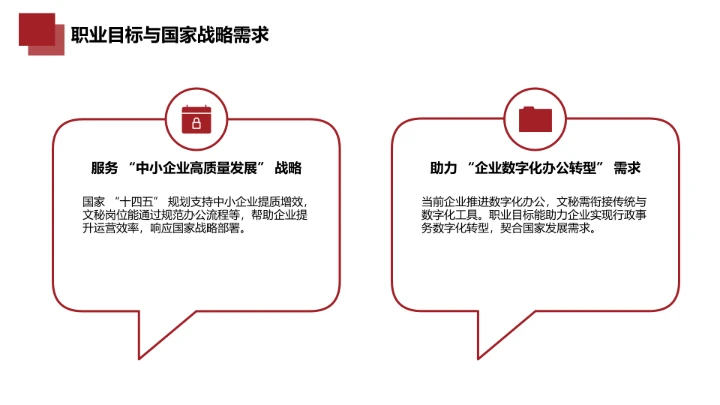 红色汉语言文学专业大学生职业生涯规划发展展示PPT模版