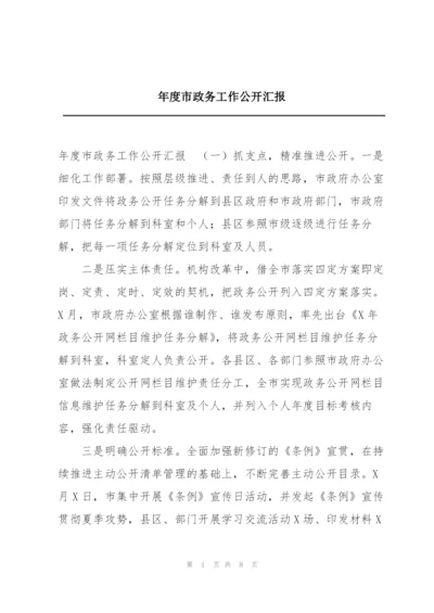 年度市政务工作公开汇报.docx