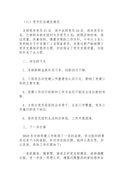 医院党支部书记党建述职报告.docx