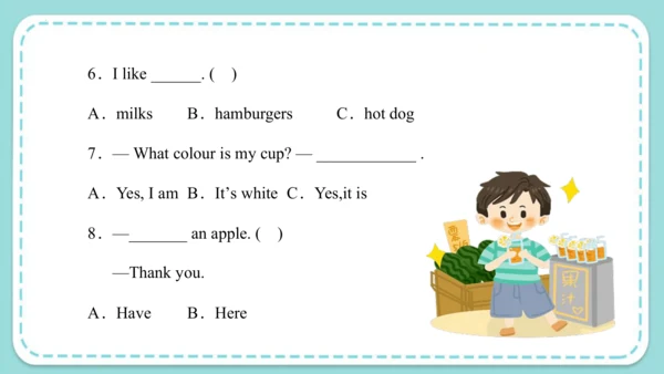 Unit 6 I like hamburgers Lesson 33- Lesson 34 课件（3