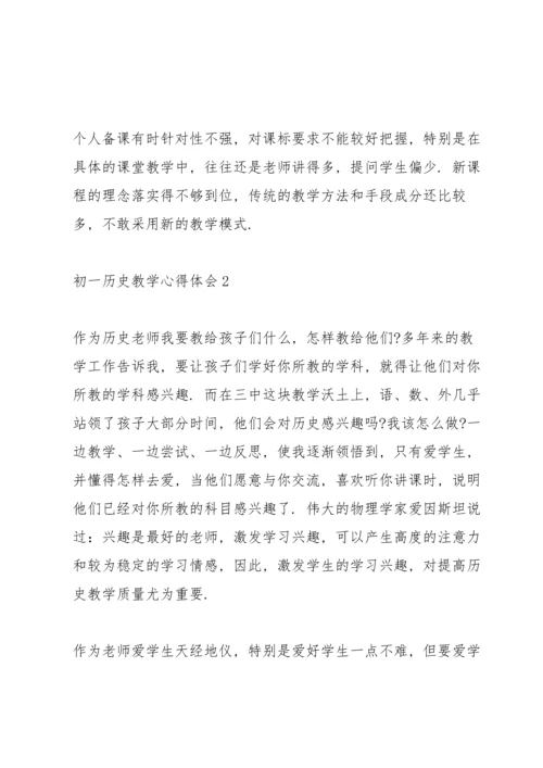 初一历史教学心得体会5篇.docx