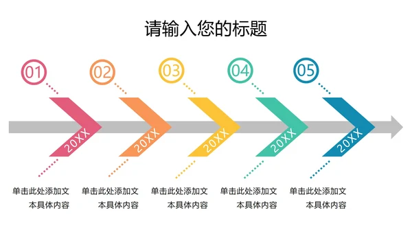 创意鱼骨时间轴PPT模板