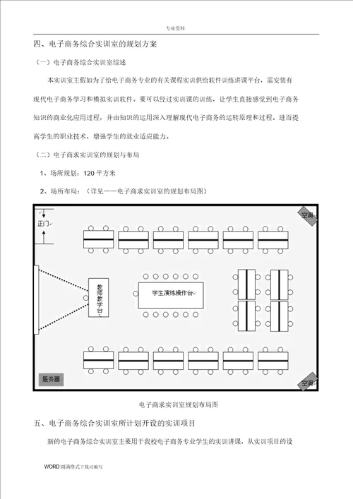 电子商务综合实训室建设方案设计