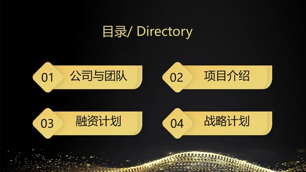 黑色霸气金融投资理财行业通用PPT动态模板